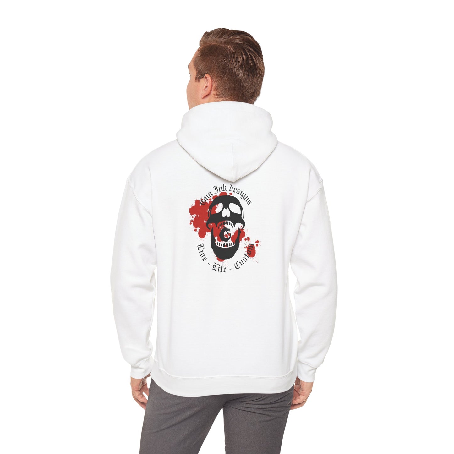 Heavy Blend™ Hooded Sweatshirt - GID Skull