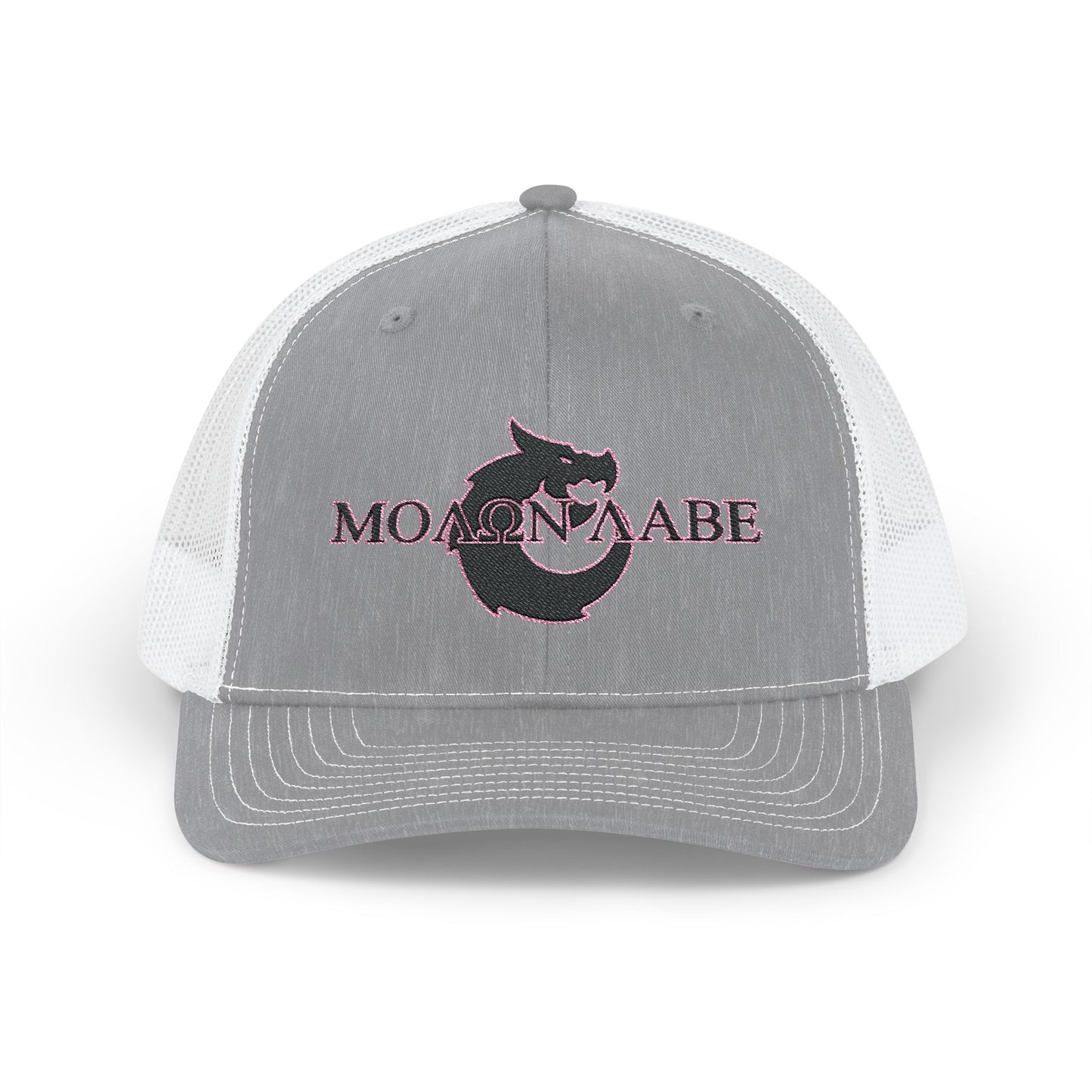 Snapback Trucker Cap - Molon Labe Pink Stitch