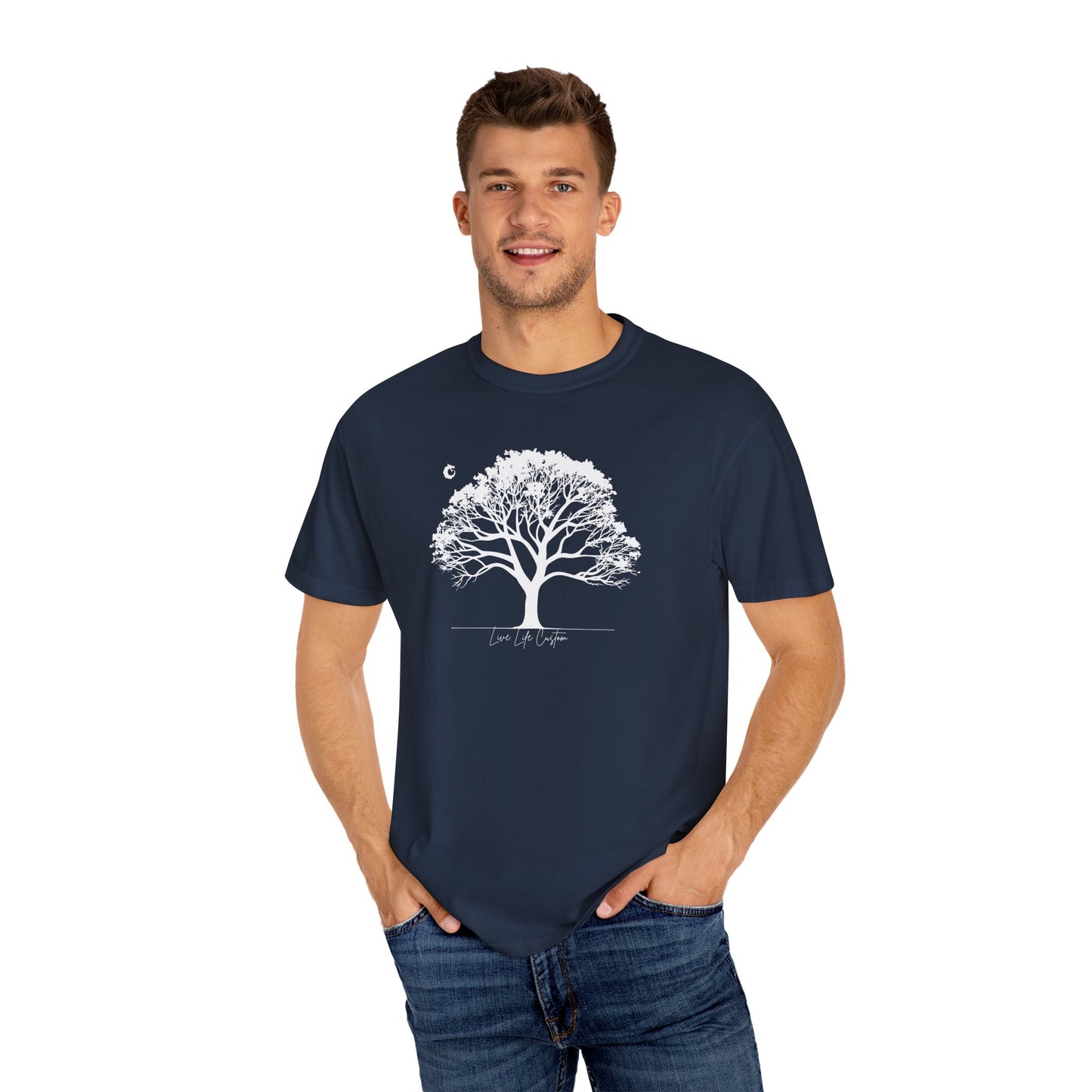 Garment-Dyed T-shirt - White Tree