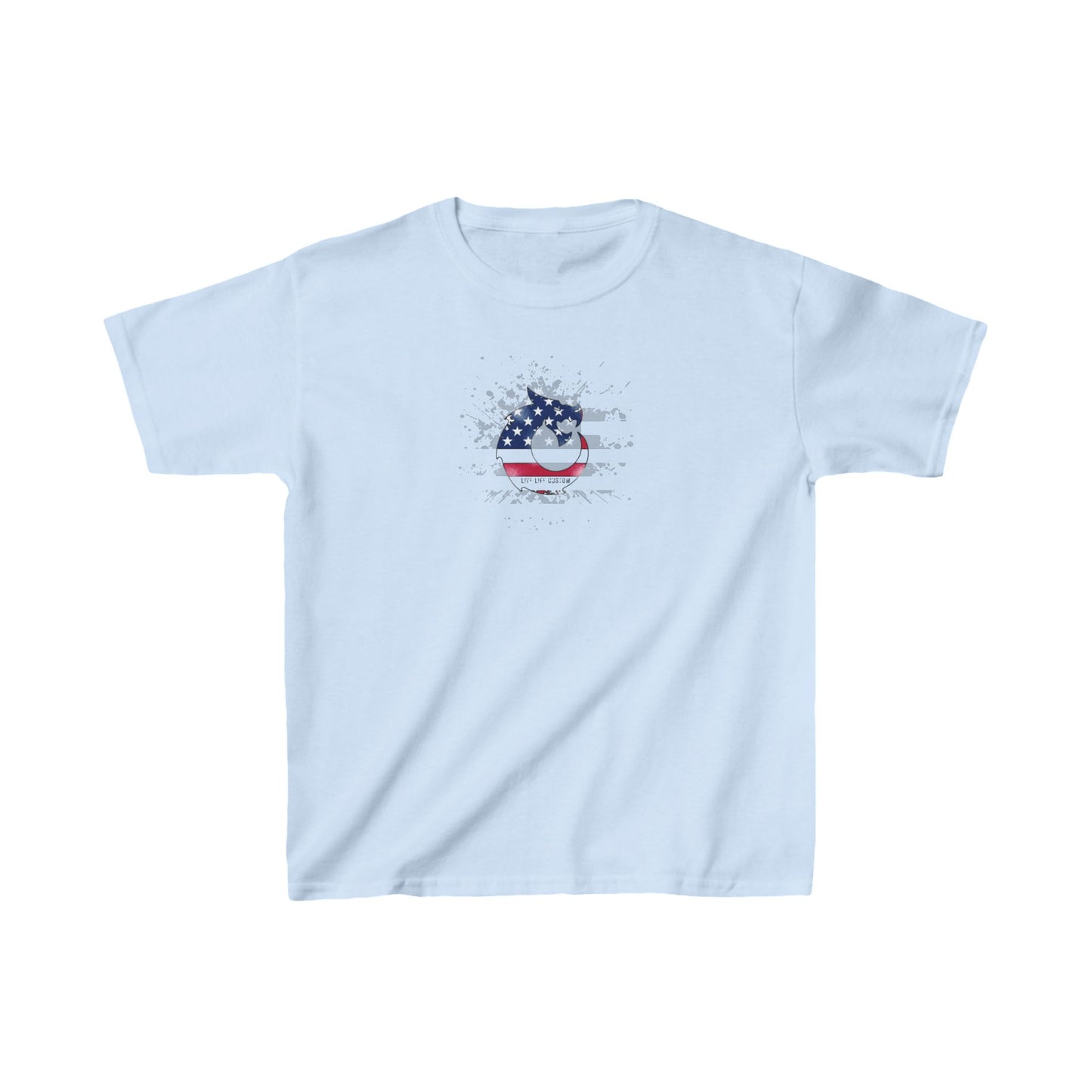 Kids Heavy Cotton™ Tee - Gray Flag Dragon