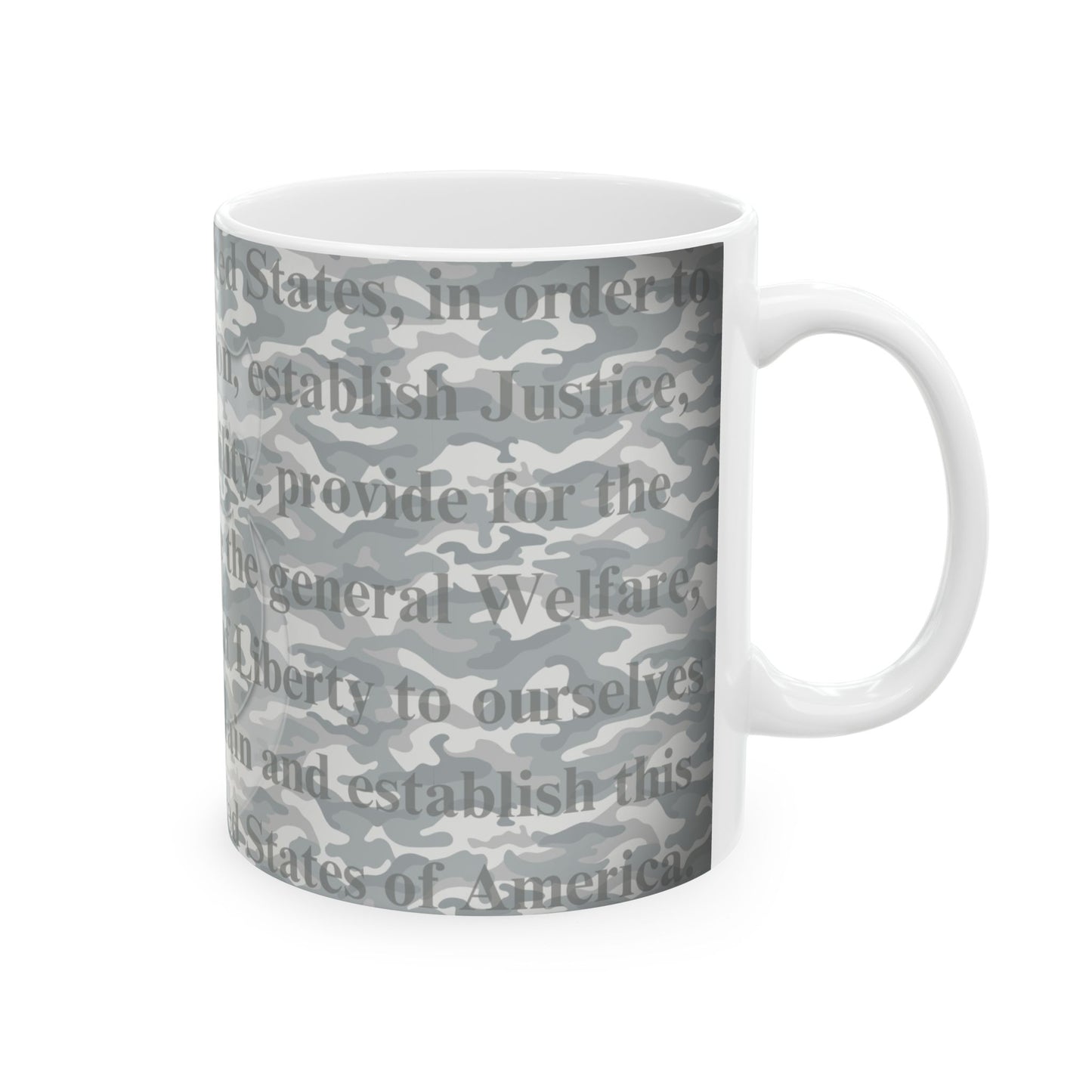 Patriotic Camouflage Ceramic Mug - We The People