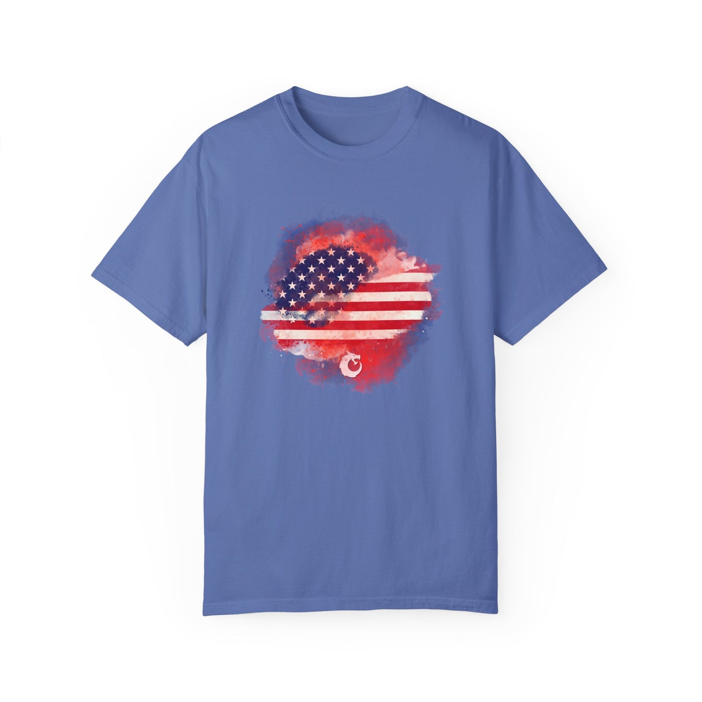 Garment-Dyed T-shirt - Watercolor Flag