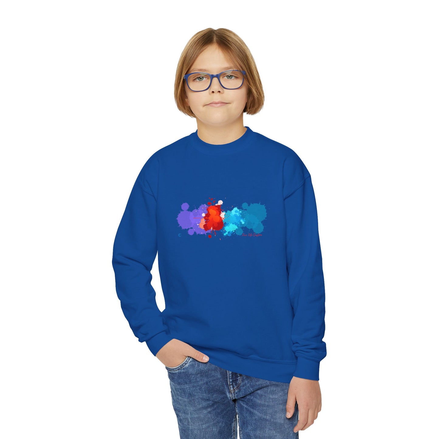 Youth Crewneck Sweatshirt - A Splash of Color