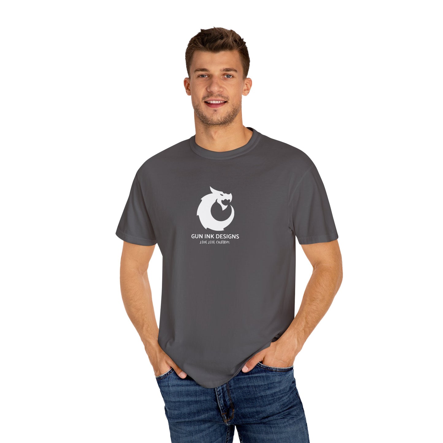 Garment-Dyed T-shirt - White Dragon