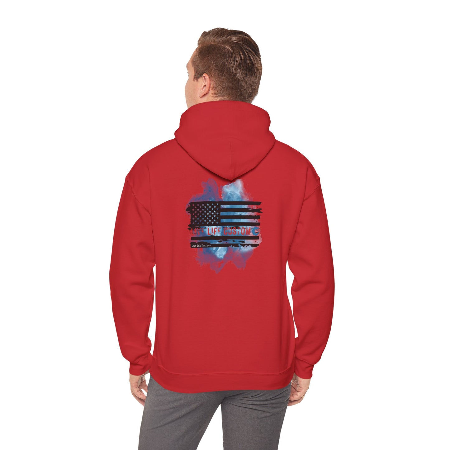 Heavy Blend™ Hooded Sweatshirt - Water Color Flag