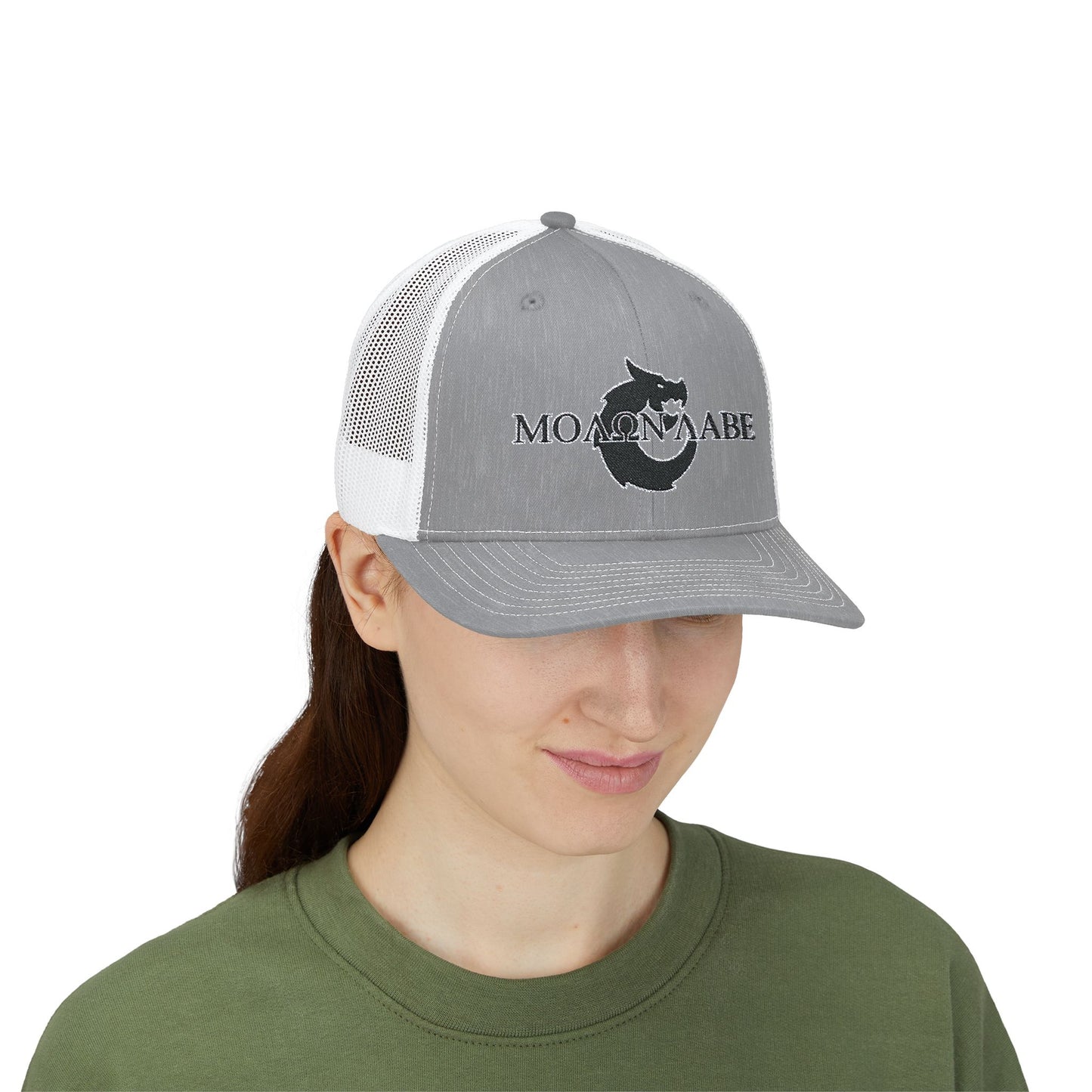 Snapback Trucker Cap - Molon Labe Dragon