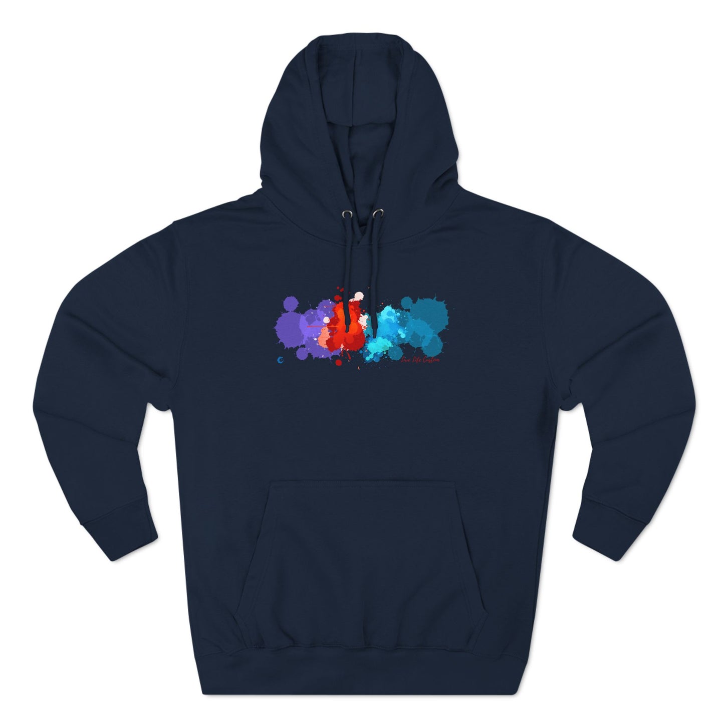 Three-Panel Fleece Hoodie - A Splash of Color