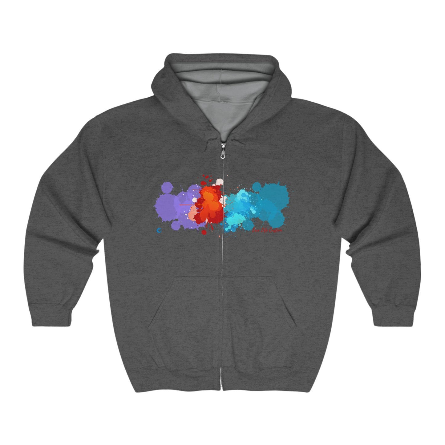 Heavy Blend™ Full Zip Hooded Sweatshirt - A splash of Color