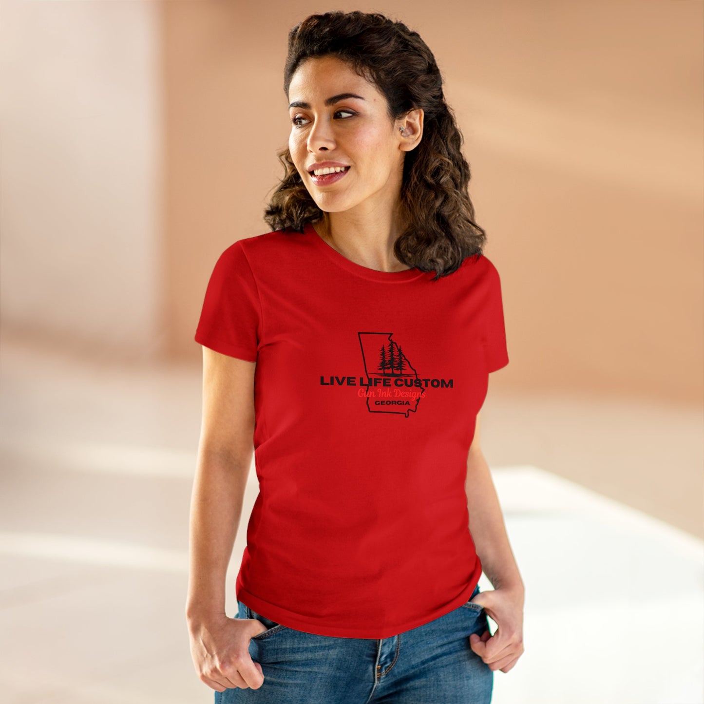 Women's Midweight Cotton Tee - Georgia