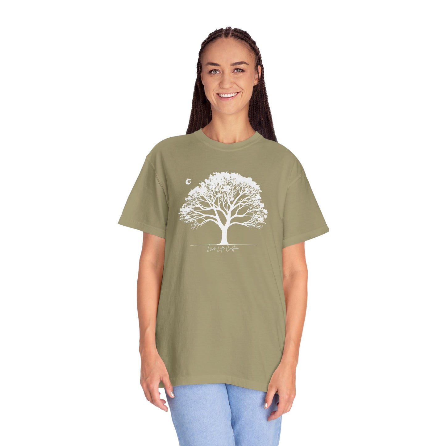 Garment-Dyed T-shirt - White Tree