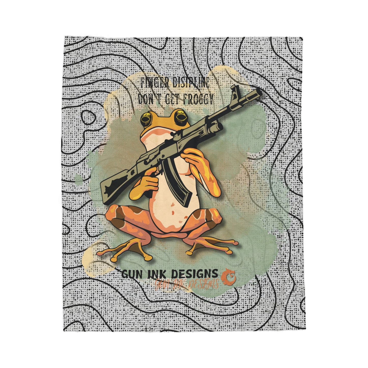 Velveteen Plush Blanket - Don't Get Froggy