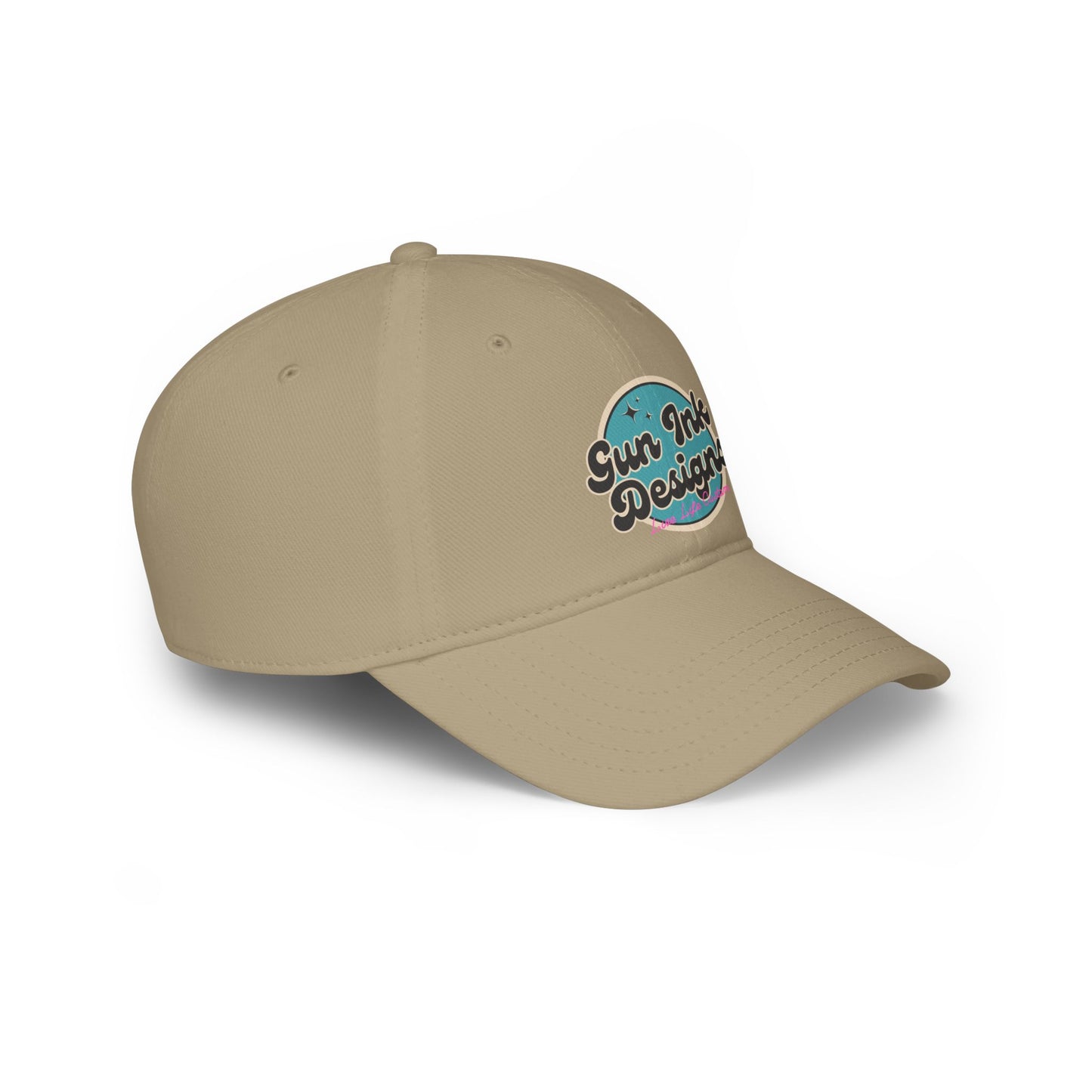 Low Profile Baseball Cap - Teal Circle