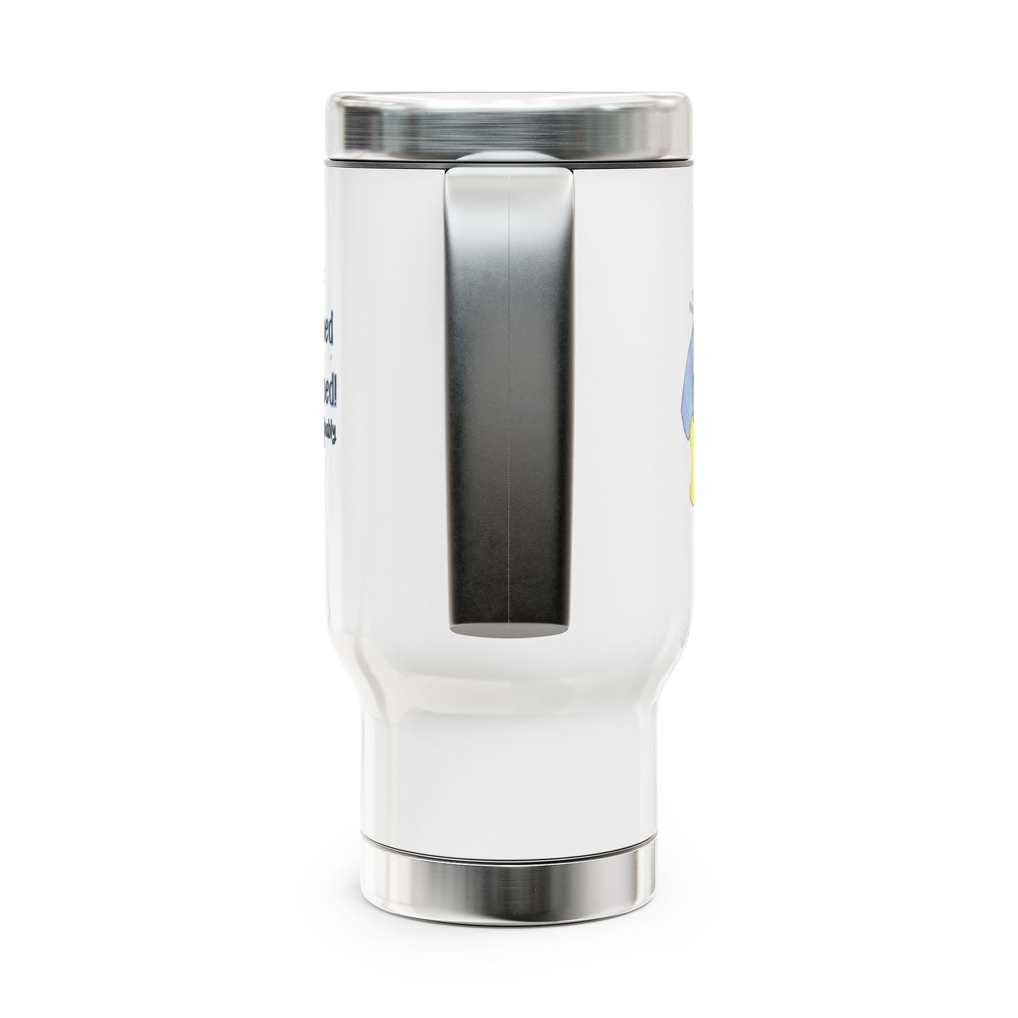 Stainless Steel Travel Mug with Handle, 14oz - Stay Strapped