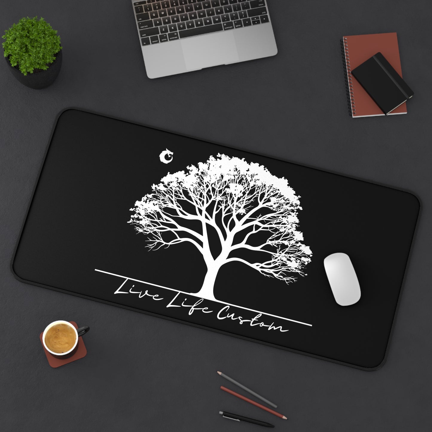 Desk Mat - White Tree