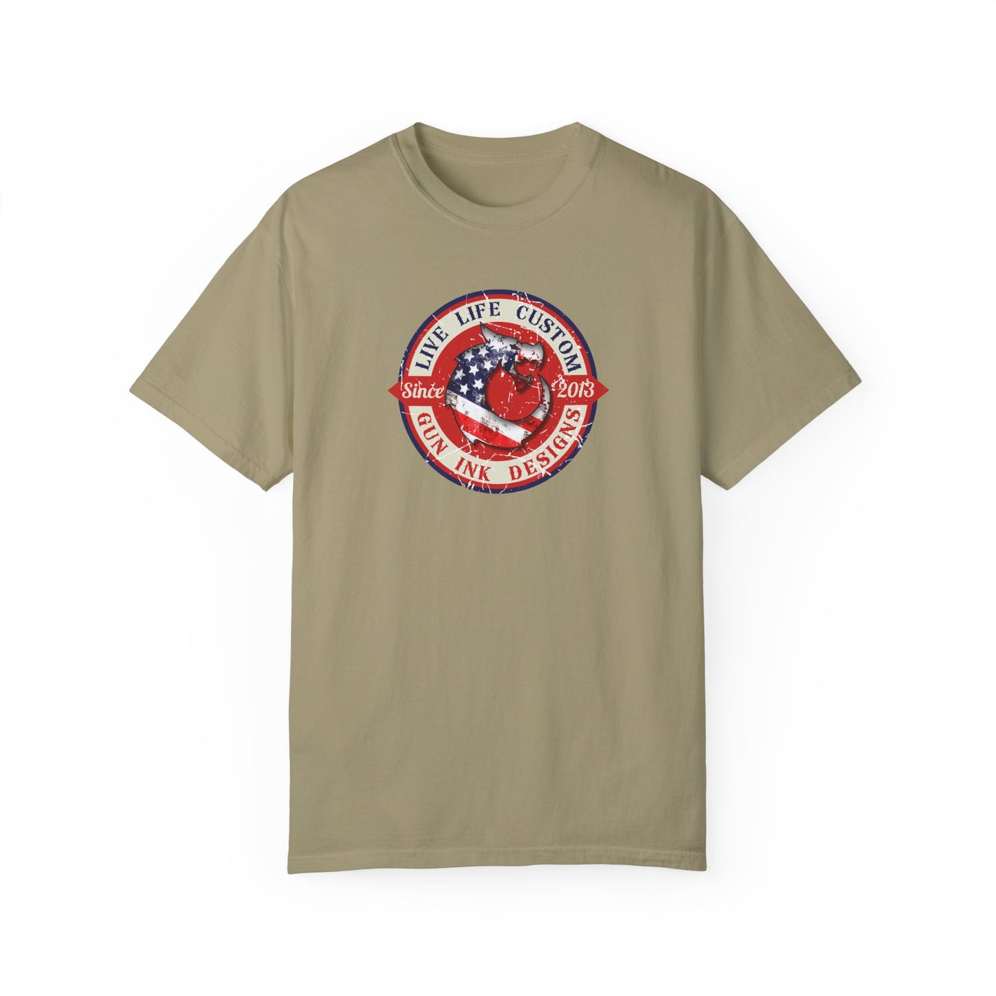 Garment-Dyed T-shirt - LLC Red Circle