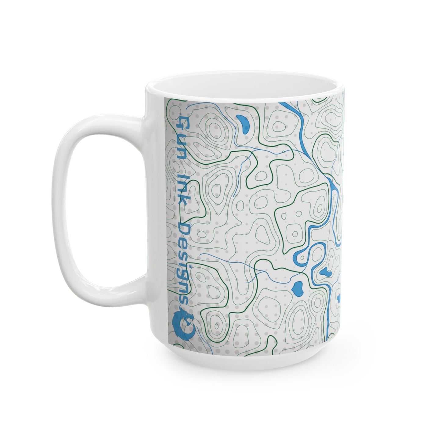 Topographic Ceramic Mug – Perfect for Outdoor Enthusiasts & Coffee Lovers