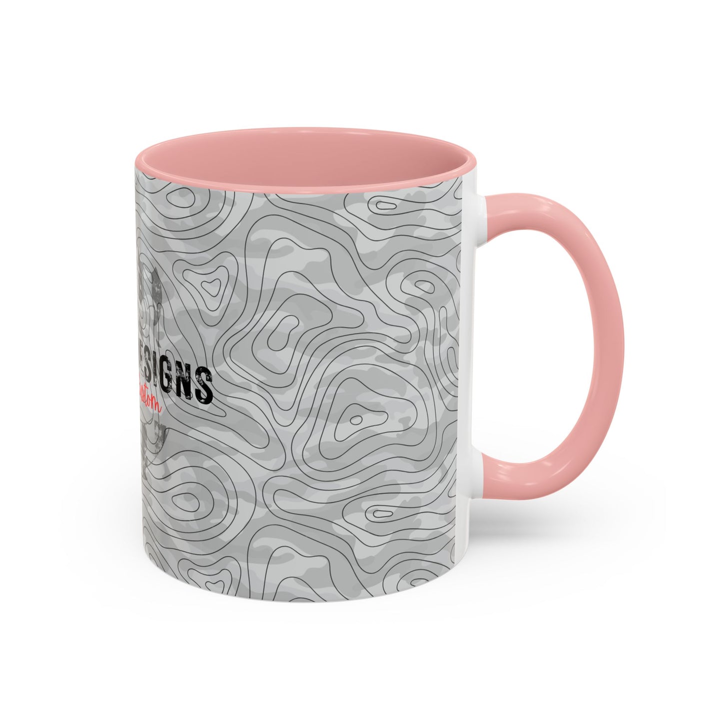Accent Coffee Mug (11, 15oz) - Gray Topo Logo