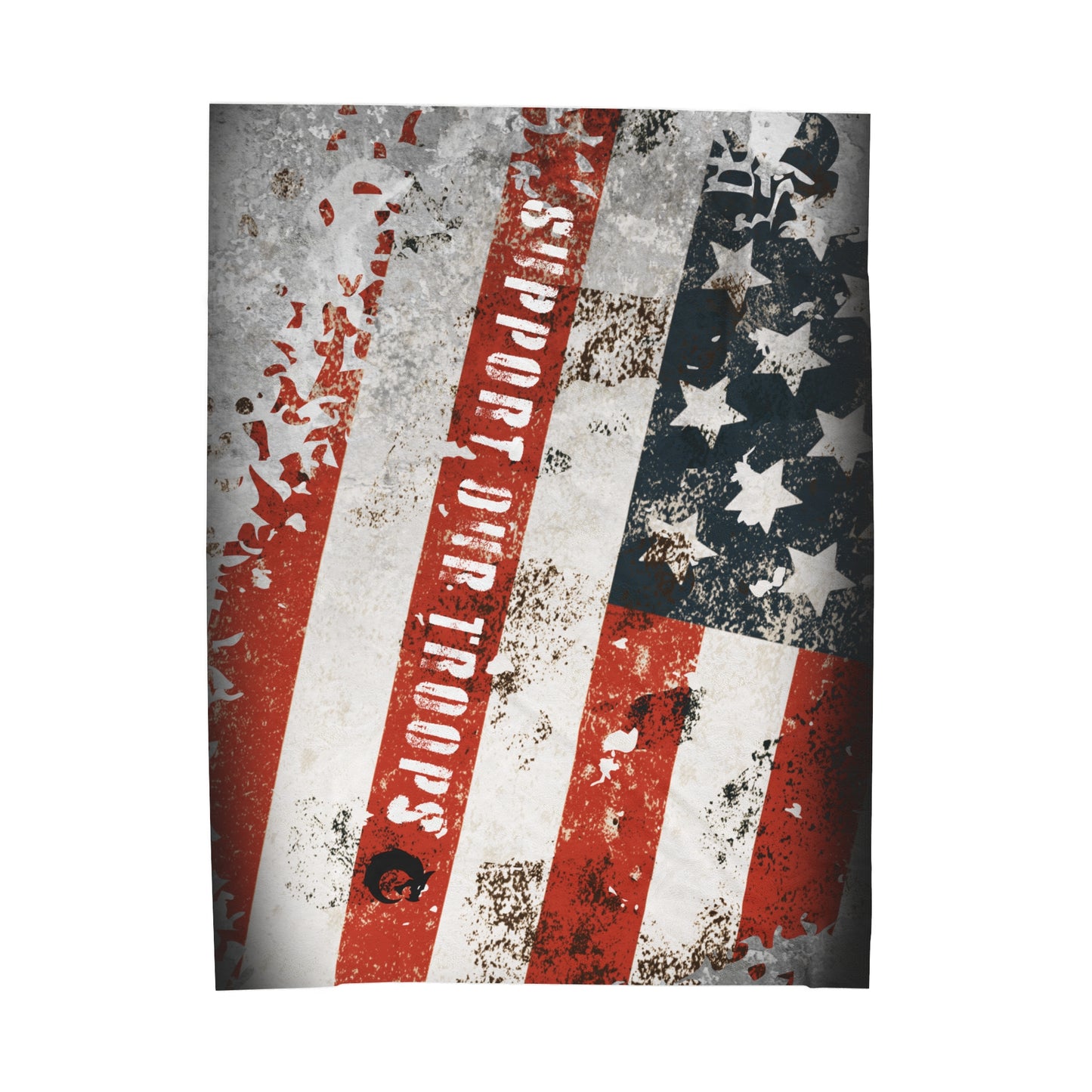 Velveteen Plush Blanket - Support Our Troops