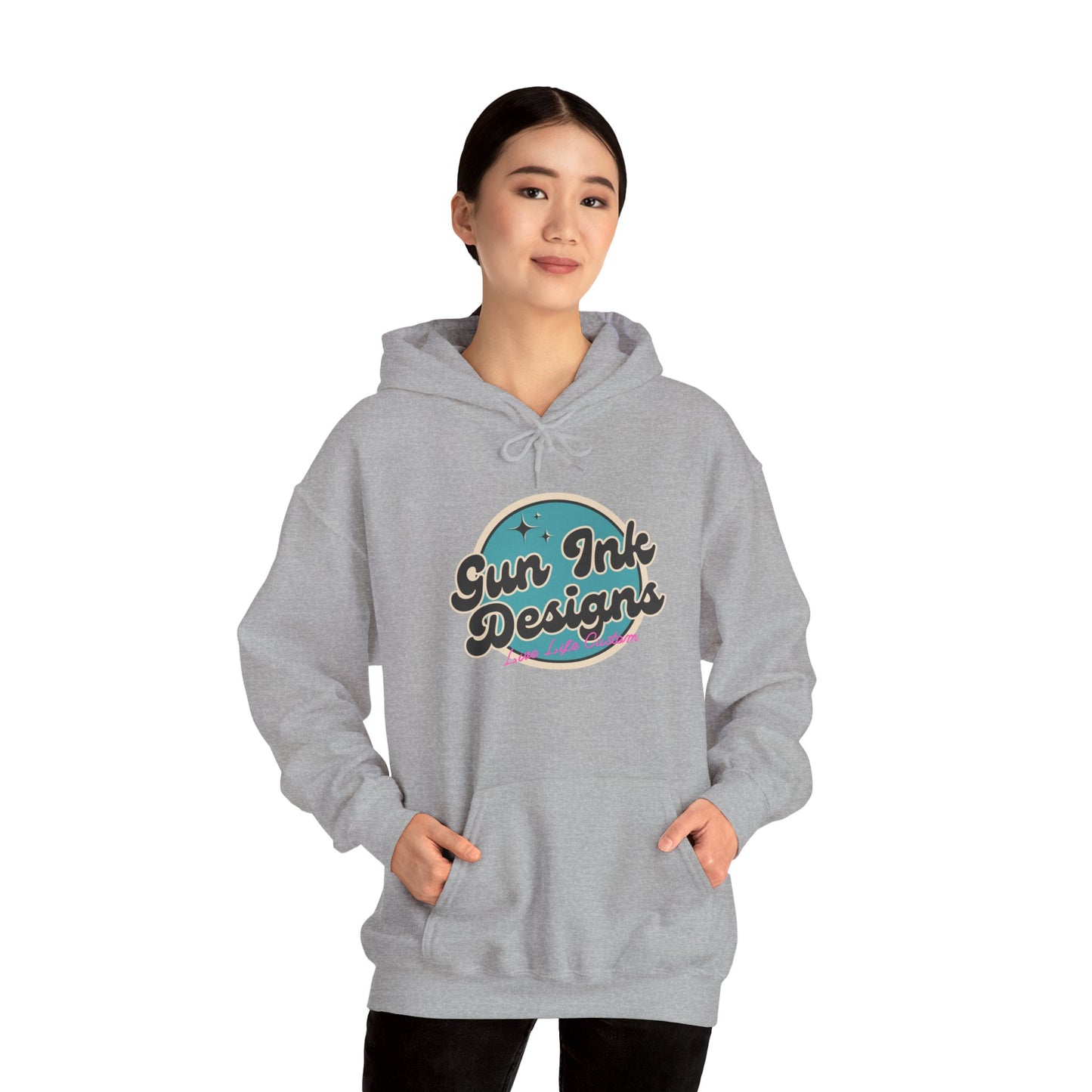 Heavy Blend™ Hooded Sweatshirt - Teal Circle