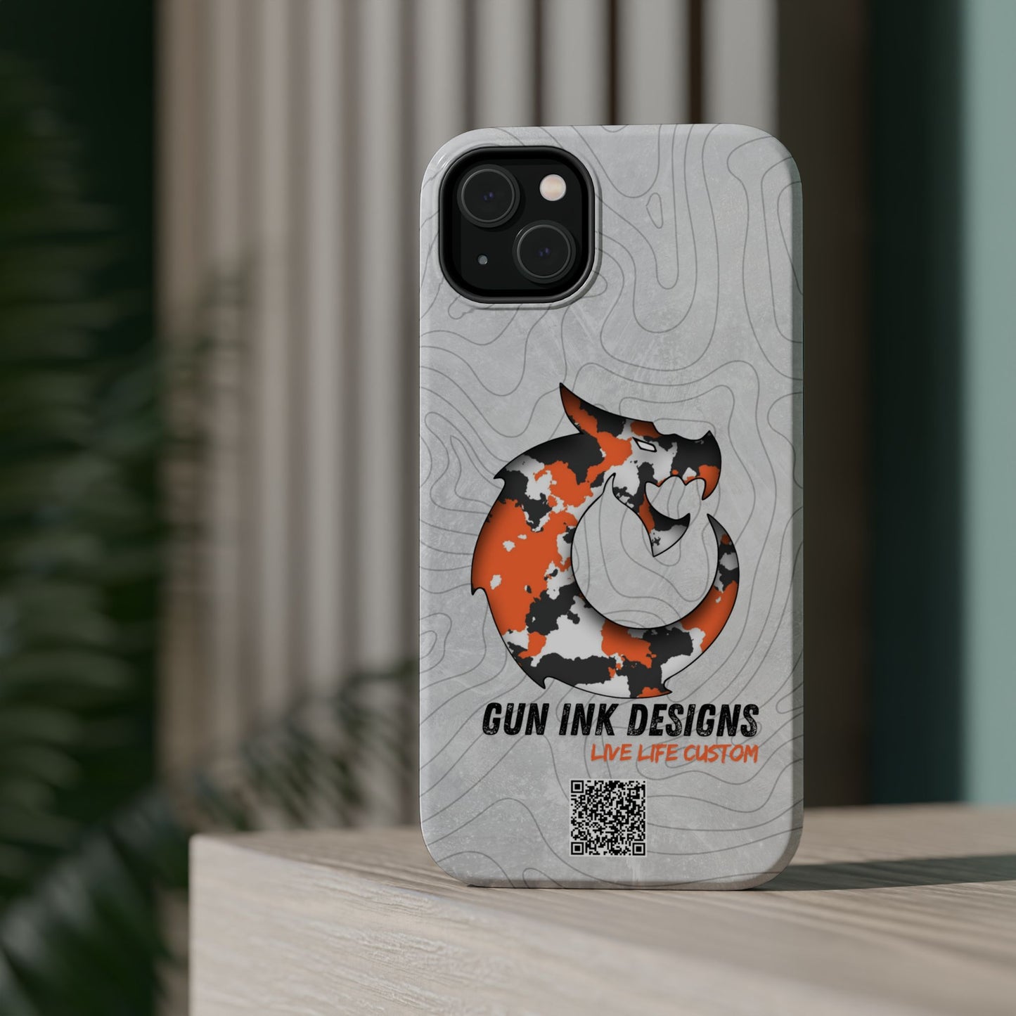 Magnetic Tough Cases - Topo QR code