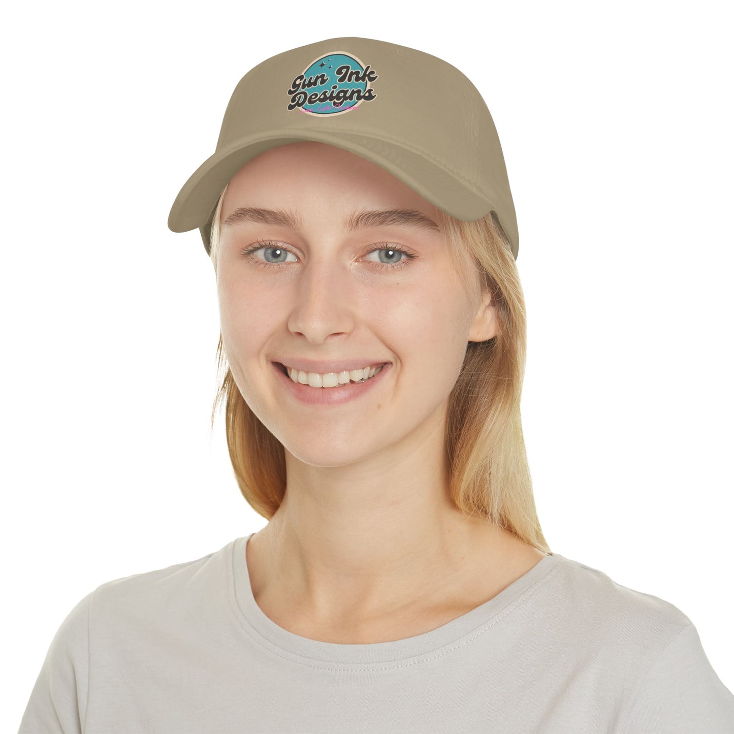 Low Profile Baseball Cap - Teal Circle