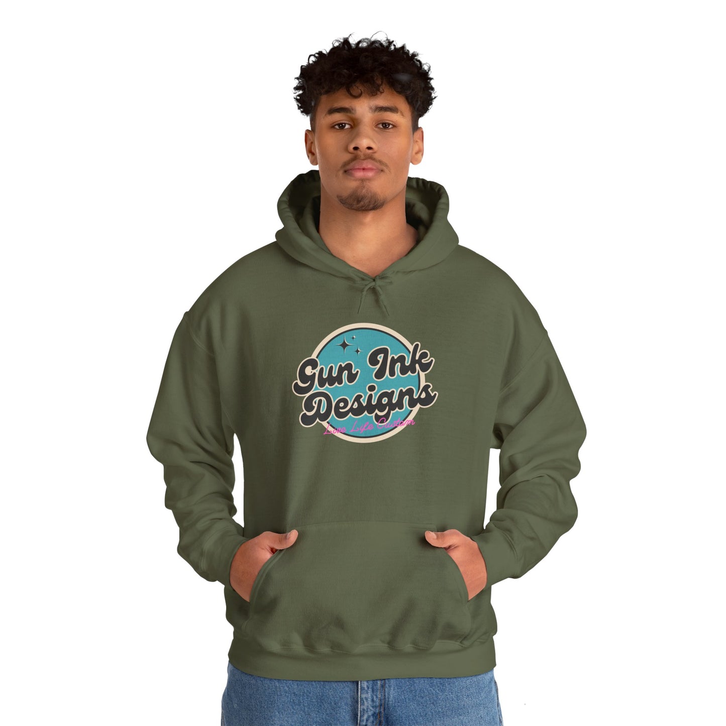 Heavy Blend™ Hooded Sweatshirt - Teal Circle