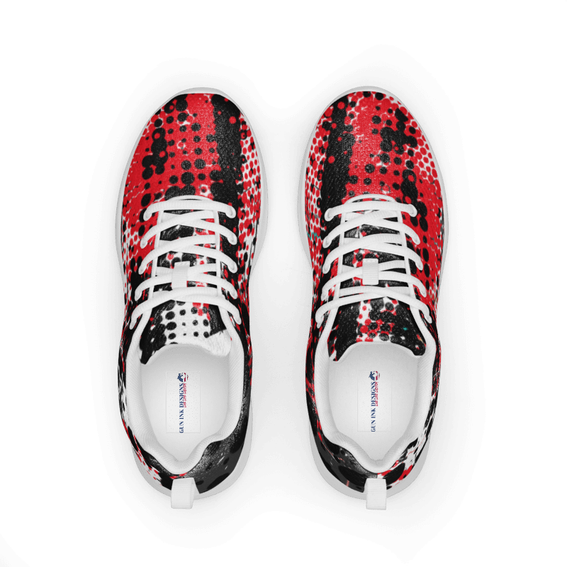 Men’s athletic shoes - Black and Red Half Tone