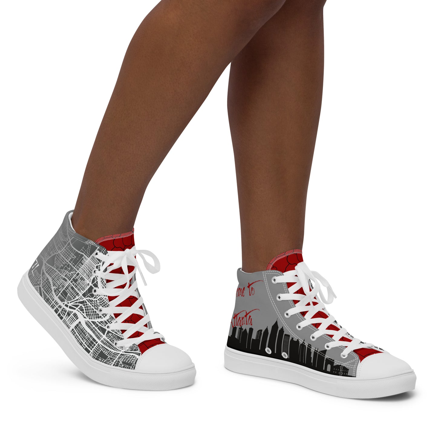 Women’s high top canvas shoes - Welcome to Atlanta