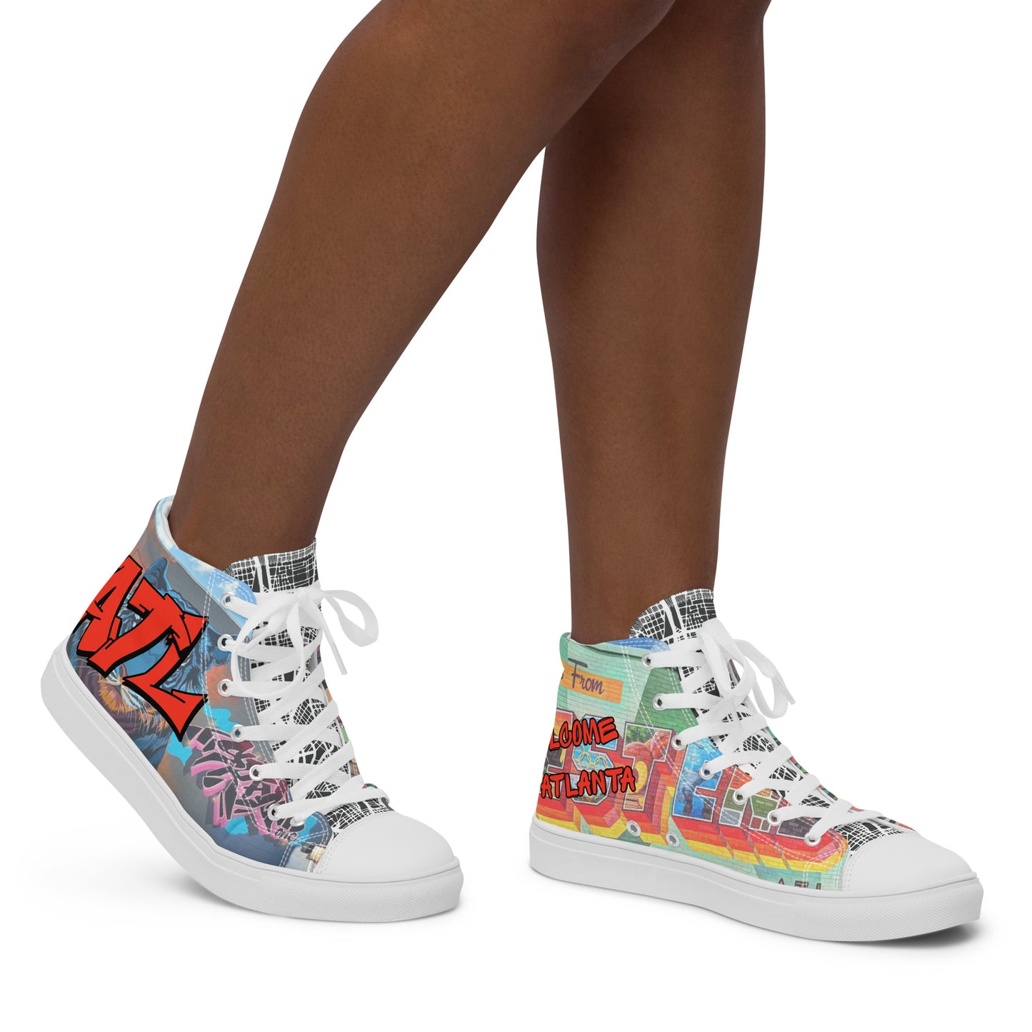 Women’s high top canvas shoes - Welcome To Atlanta 2