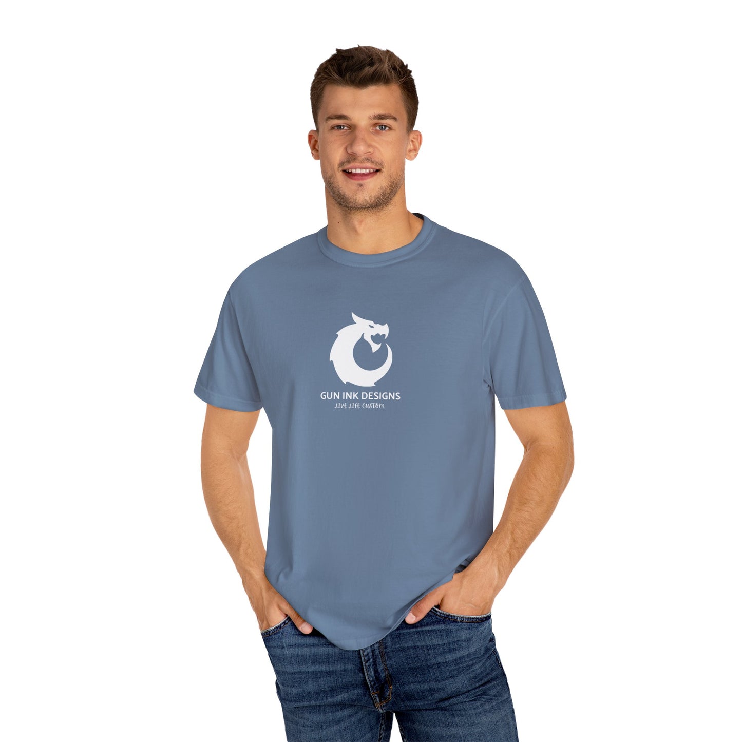 Garment-Dyed T-shirt - White Dragon