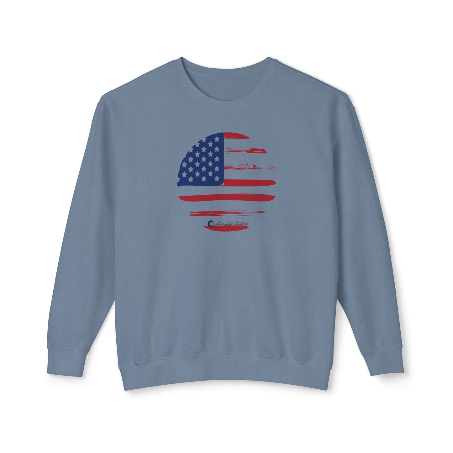 Unisex Lightweight Crewneck Sweatshirt - Circle Flag