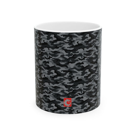 Ceramic Mug, (11oz, 15oz) - Dark Camo
