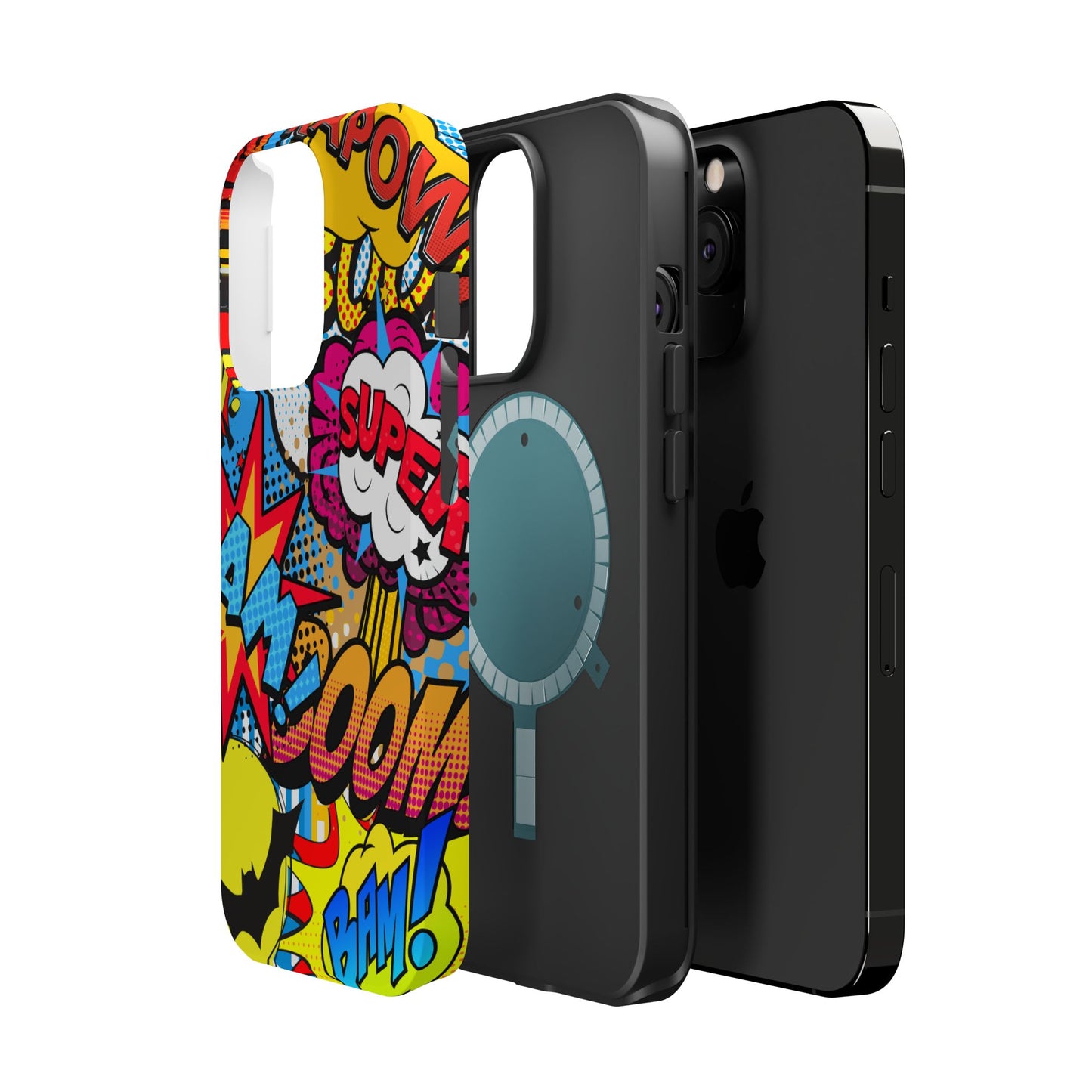 Comic Book Pop Art Phone Case - Magnetic Tough Cases for Superhero Lovers, Fun and Colorful Cell Cover