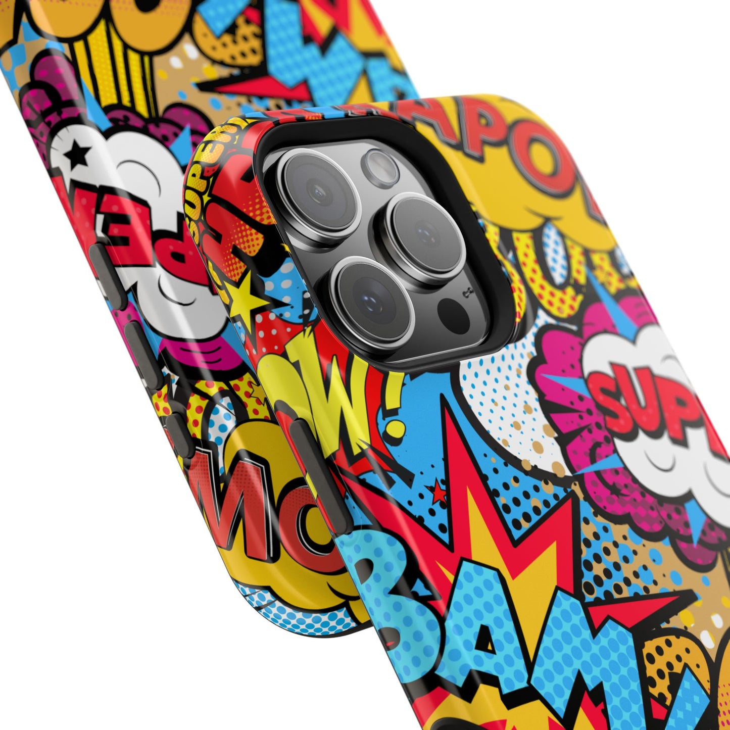 Comic Book Pop Art Phone Case - Magnetic Tough Cases for Superhero Lovers, Fun and Colorful Cell Cover