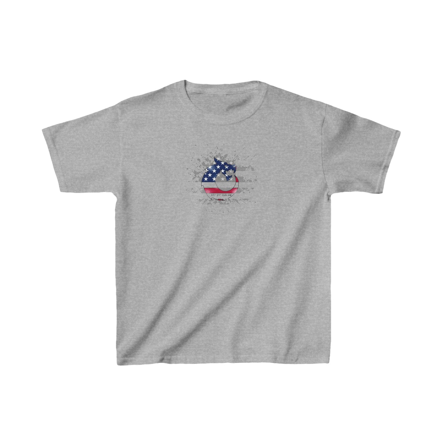 Kids Heavy Cotton™ Tee - Gray Flag Dragon