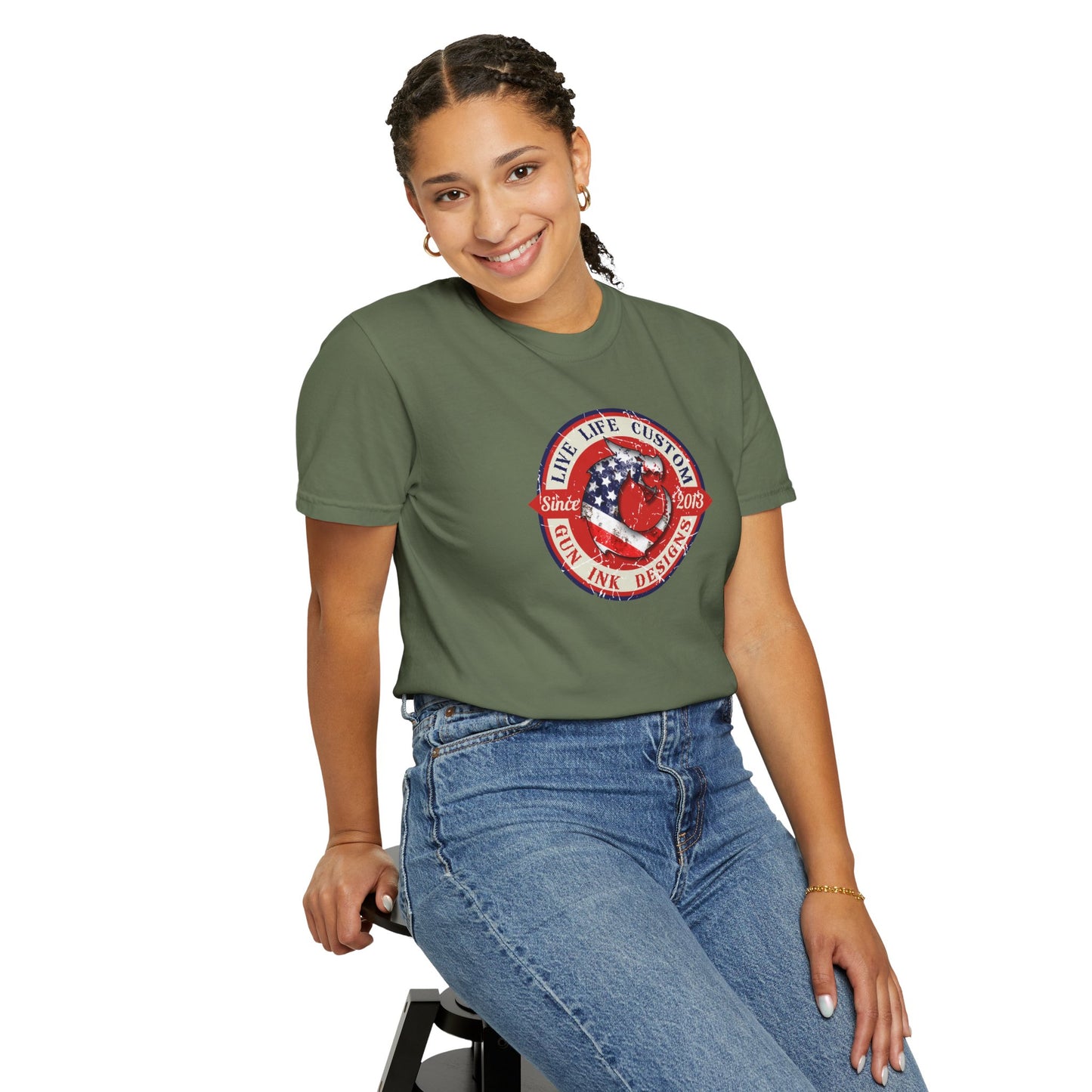 Garment-Dyed T-shirt - LLC Red Circle