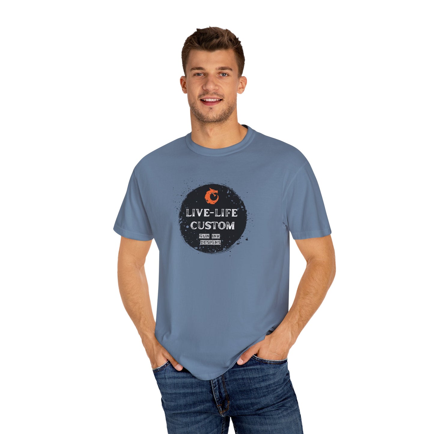 Garment-Dyed T-shirt - Black Circle