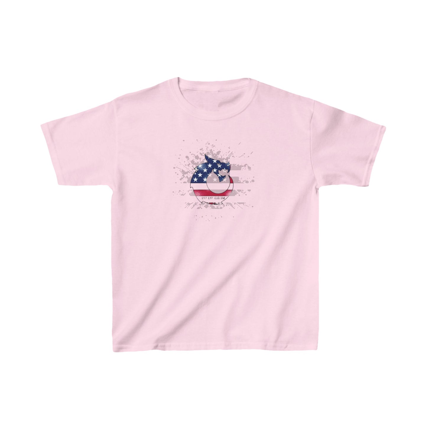 Kids Heavy Cotton™ Tee - Gray Flag Dragon