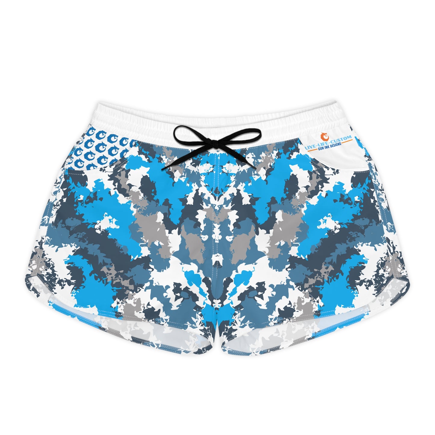Women's Casual Shorts - Blue Camo