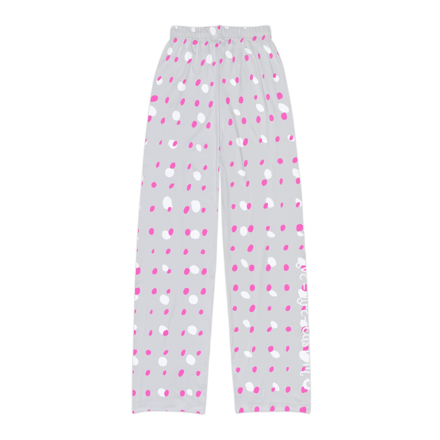 Kids Pajama Pants (AOP) - Pink Polka Dots