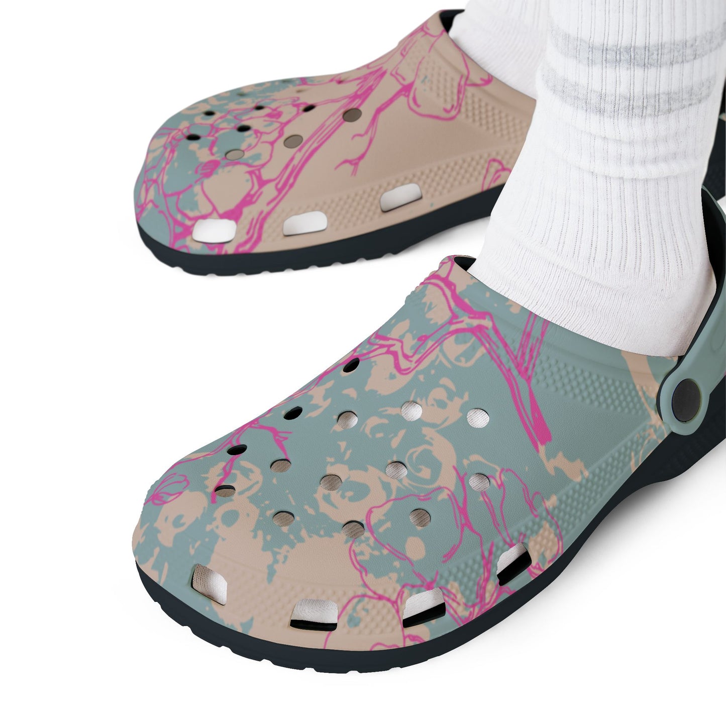 Cherry Blossom - Foam slip ons.