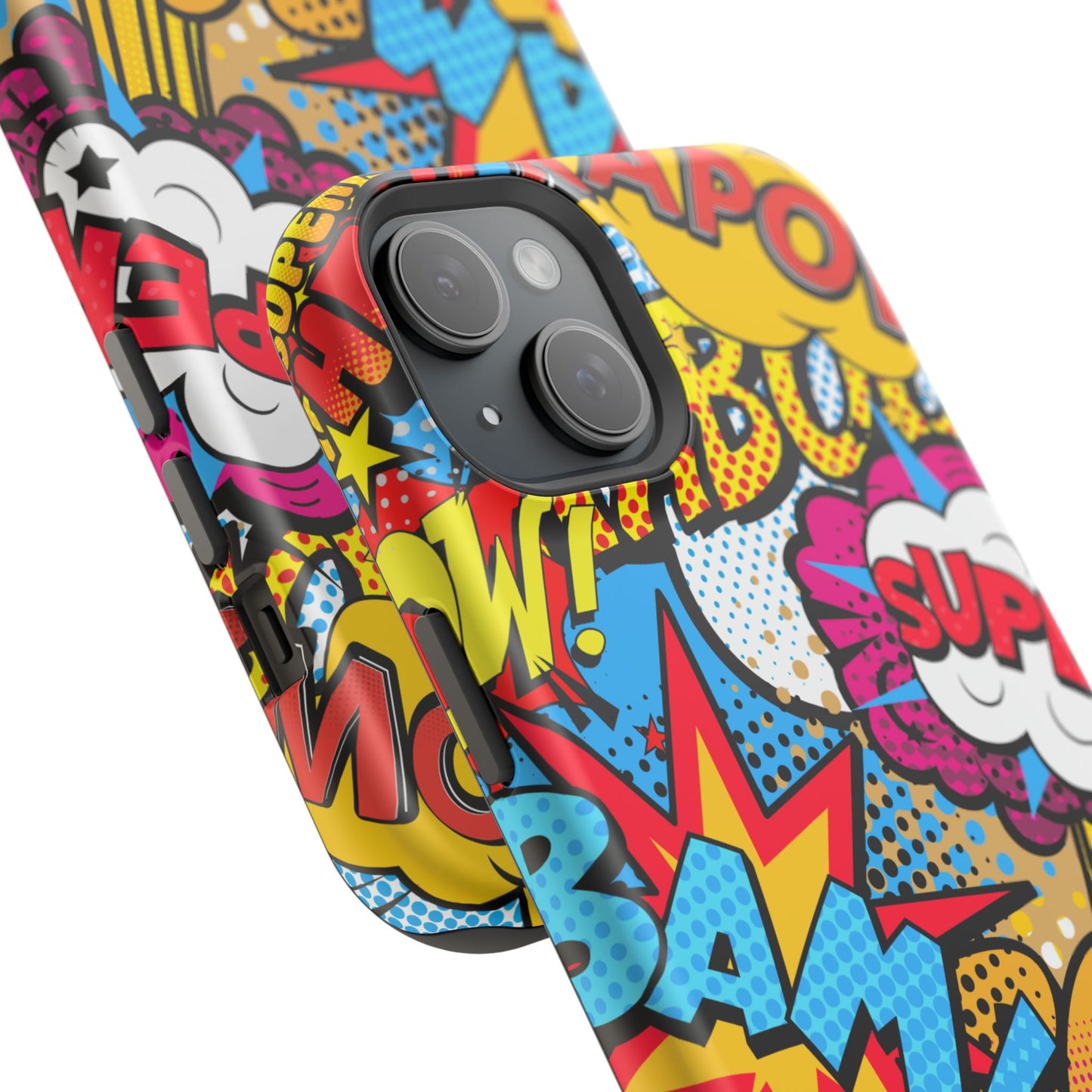 Comic Book Pop Art Phone Case - Magnetic Tough Cases for Superhero Lovers, Fun and Colorful Cell Cover