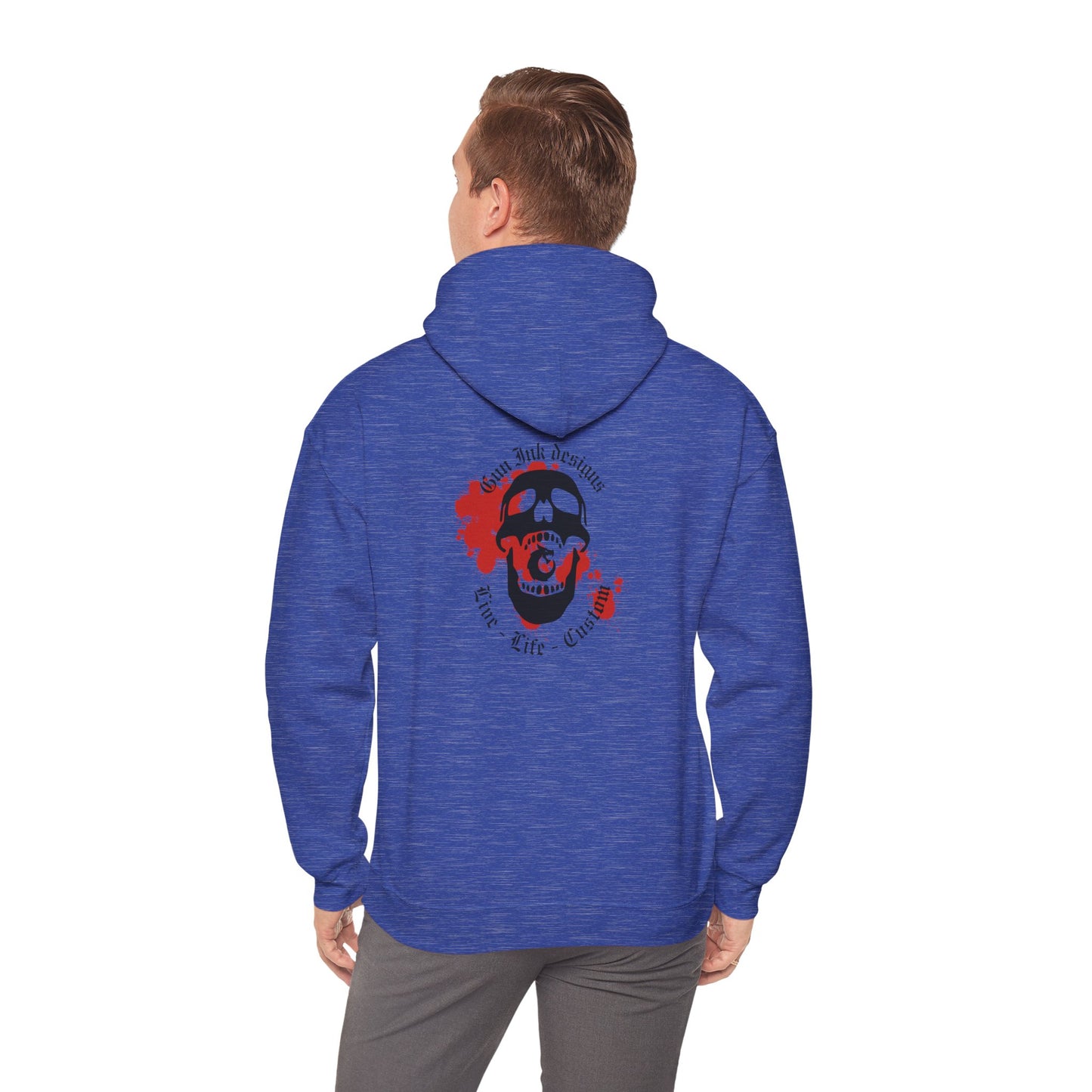 Heavy Blend™ Hooded Sweatshirt - GID Skull