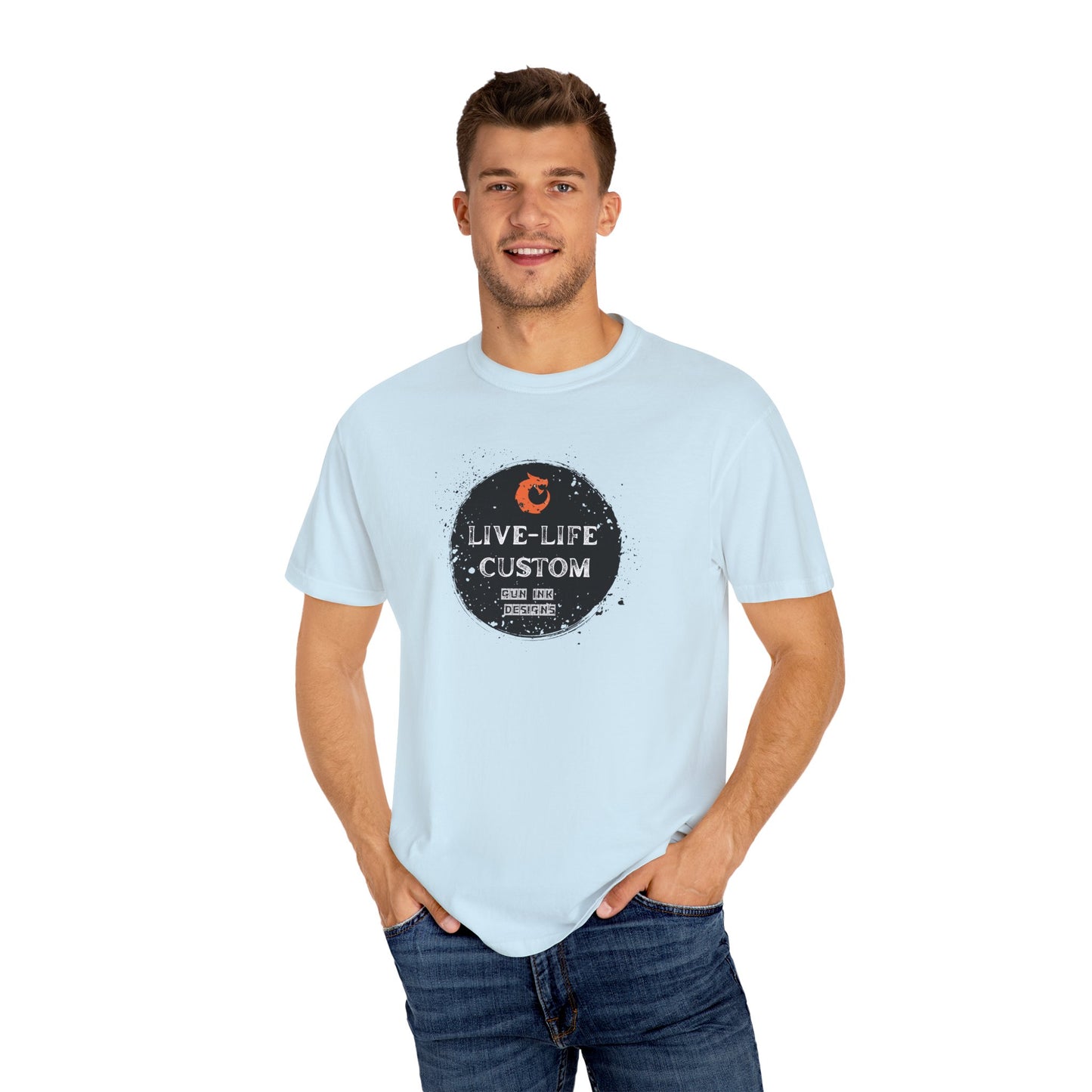 Garment-Dyed T-shirt - Black Circle