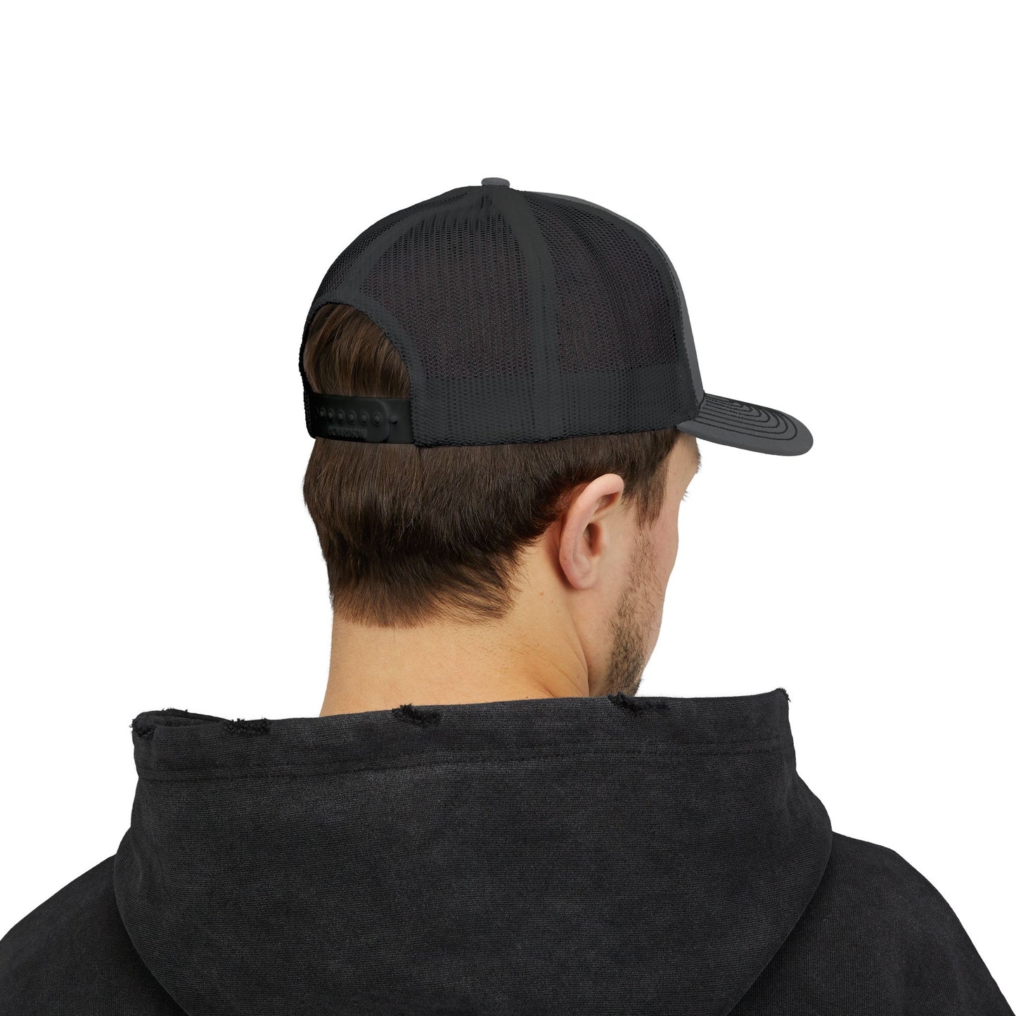 Snapback Trucker Cap - Black and Gray Logo