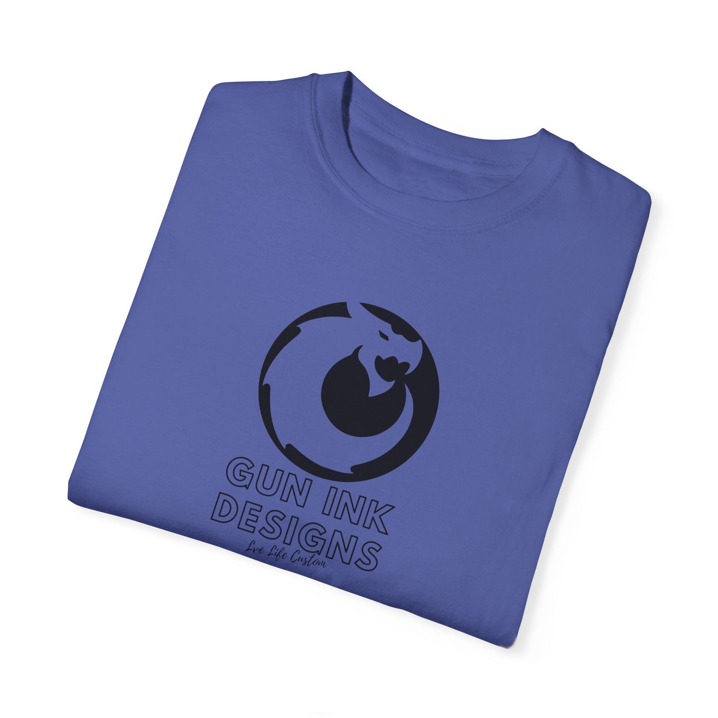 Garment-Dyed T-shirt - Black Circle Dragon