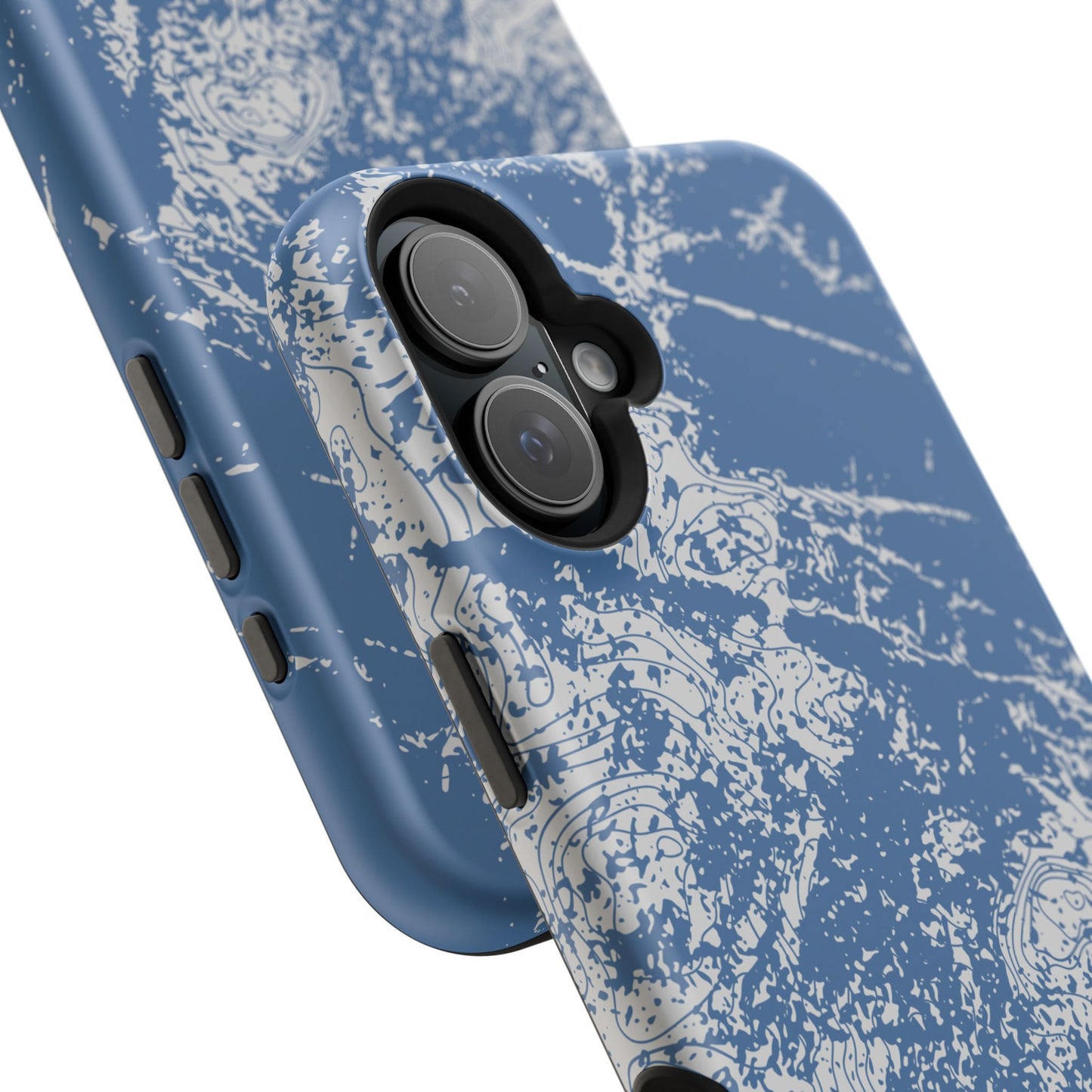 Magnetic Tough Phone Cases - Blue topo camo