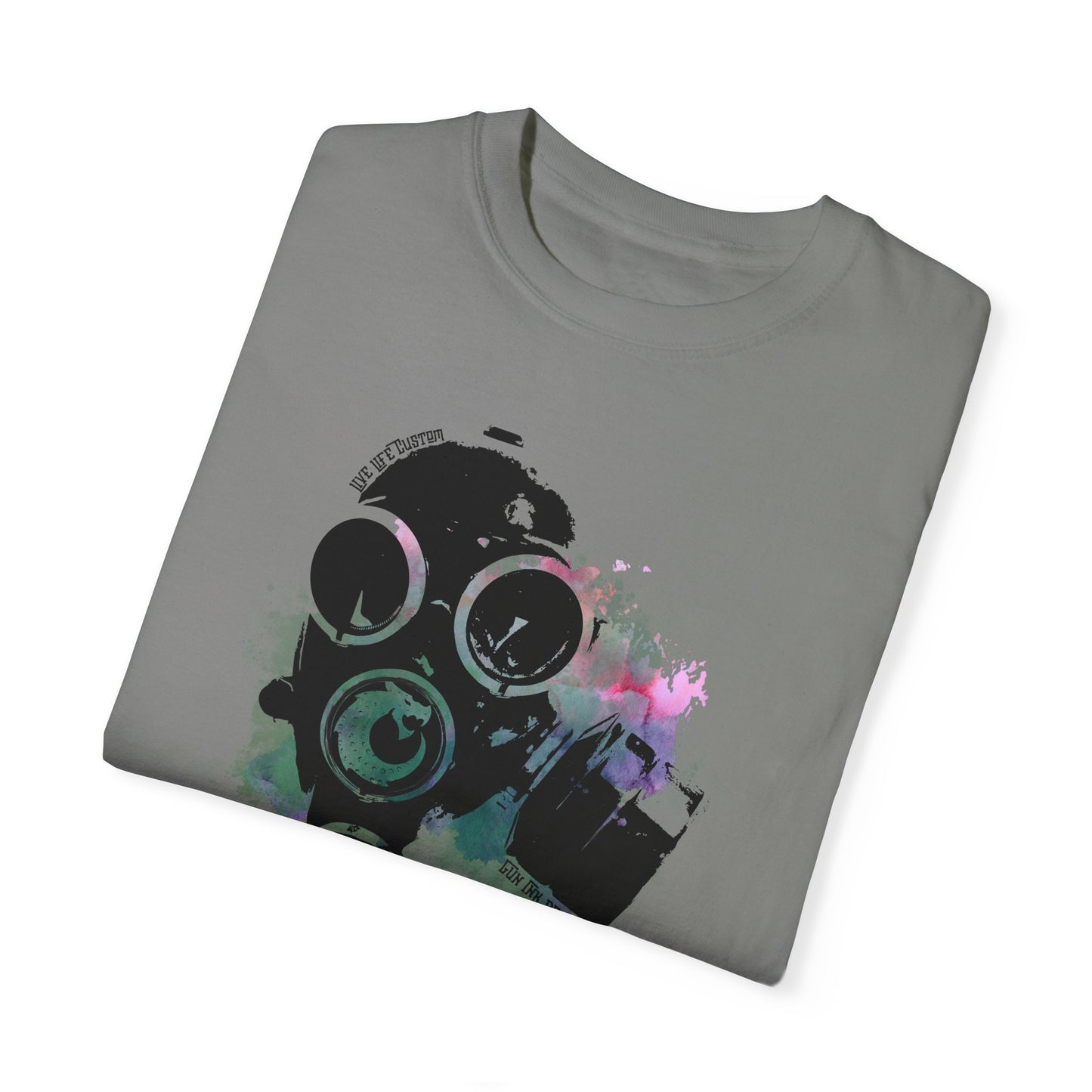 Garment-Dyed T-shirt - Gas Mask 1