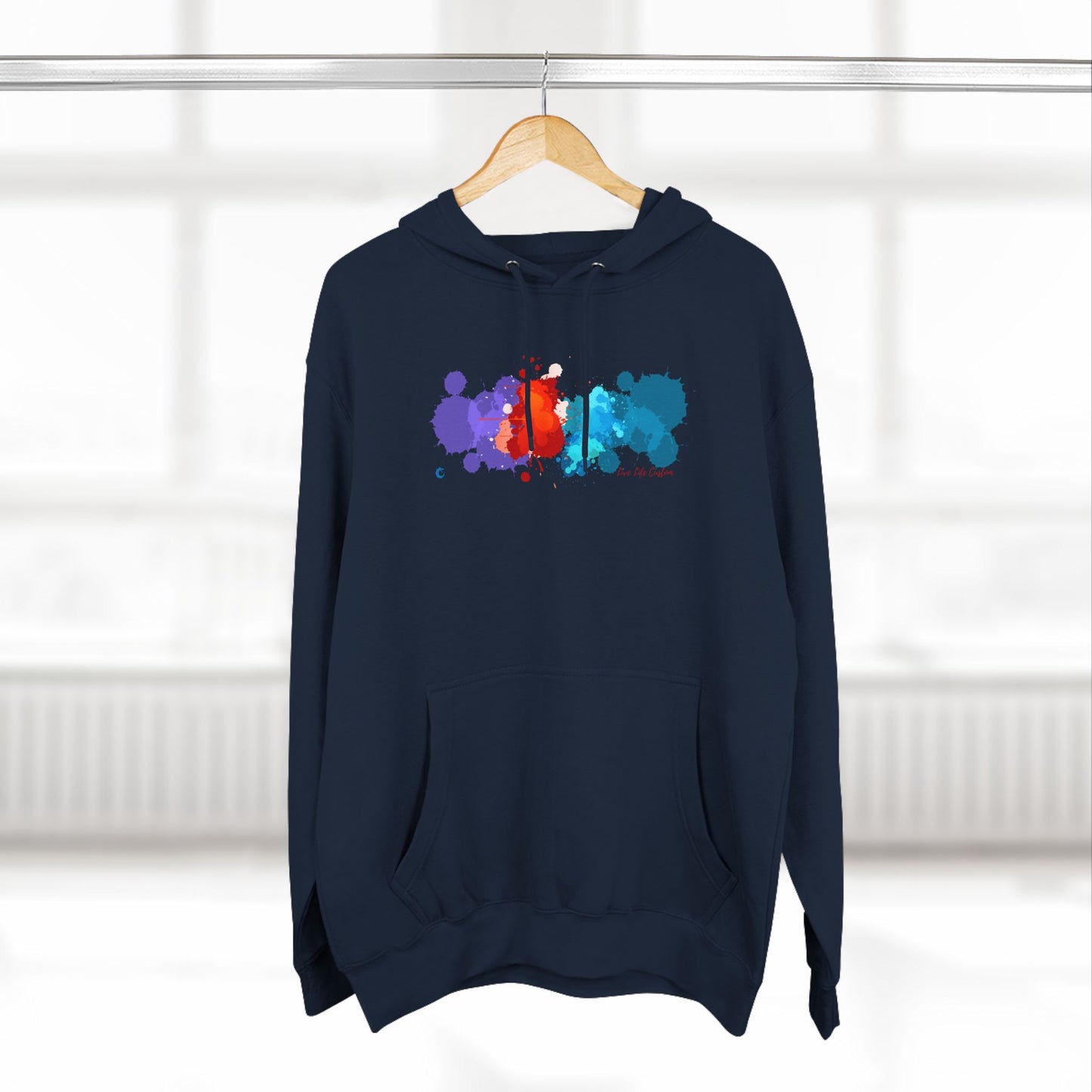 Three-Panel Fleece Hoodie - A Splash of Color