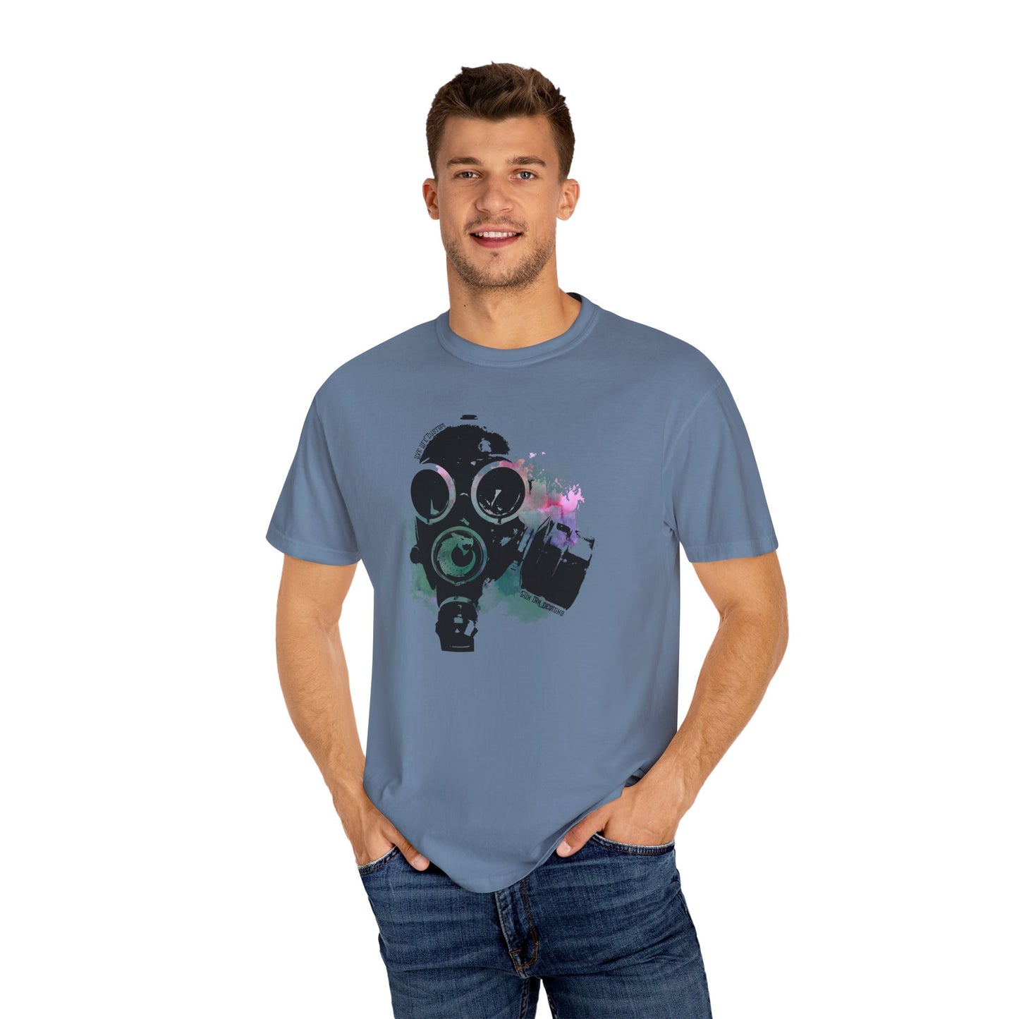 Garment-Dyed T-shirt - Gas Mask 1